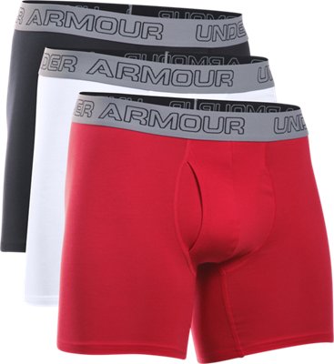 Under Armour Mens Charged Cotton 15cm Boxerjock Pants Underwear 3 Pack